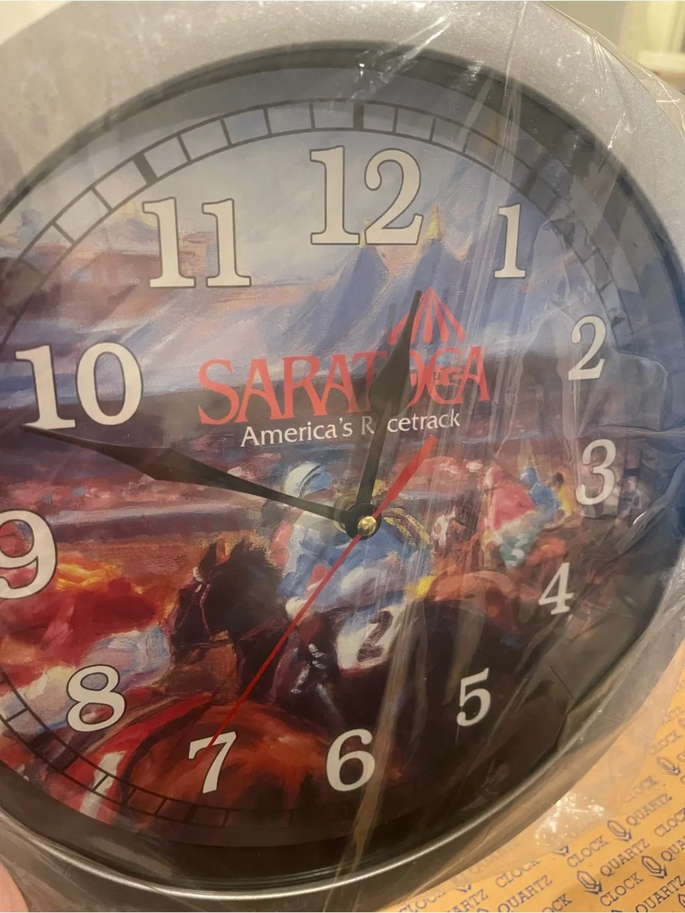 NIB Quartz Saratoga America’s Racetrack 90’s Vintage Wall Clock